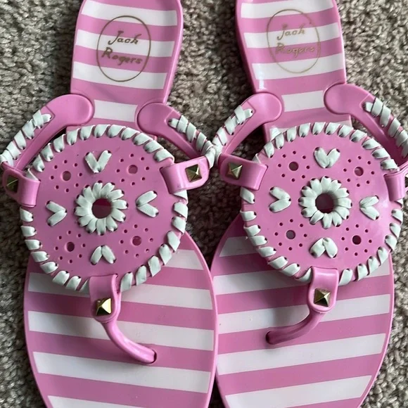Jack Rogers Pink Sandals size 8 - Picture 2 of 3